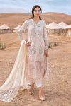 Embroidered Dobby Lawn Suit | D-2515-A | MARIA B