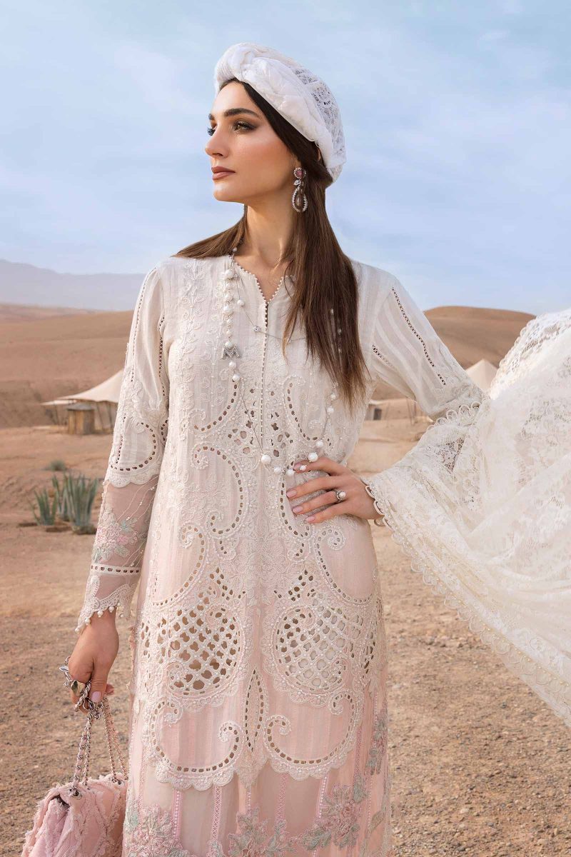 Embroidered Dobby Lawn Suit | D-2515-A | MARIA B