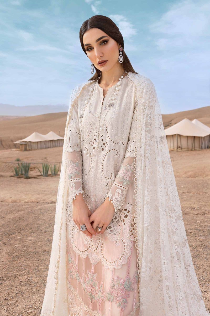 Embroidered Dobby Lawn Suit | D-2515-A | MARIA B