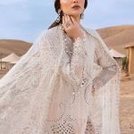 Embroidered Dobby Lawn Suit | D-2515-A | MARIA B