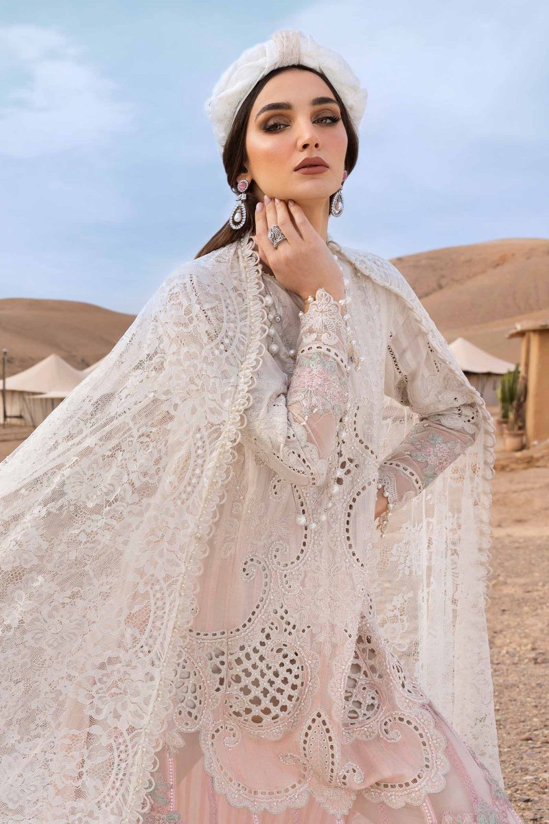 Embroidered Dobby Lawn Suit | D-2515-A | MARIA B