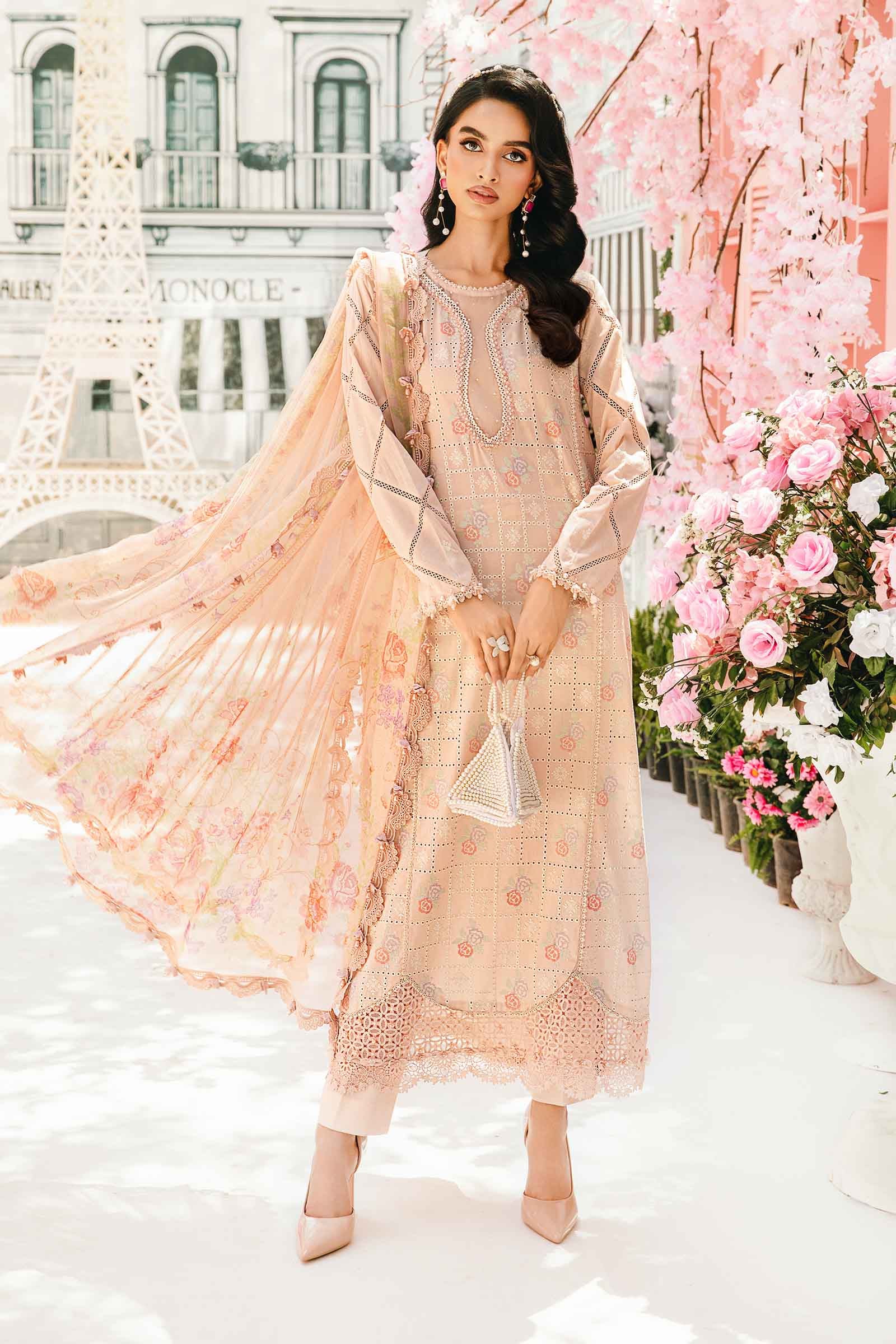 Embroidered Lawn Suit | MPT-2601-A | MARIA B