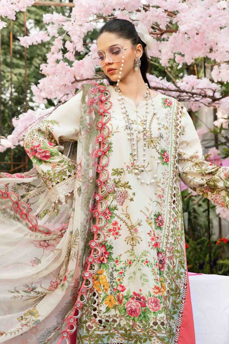 Embroidered Lawn Suit | MPT-2605-A | MARIA B