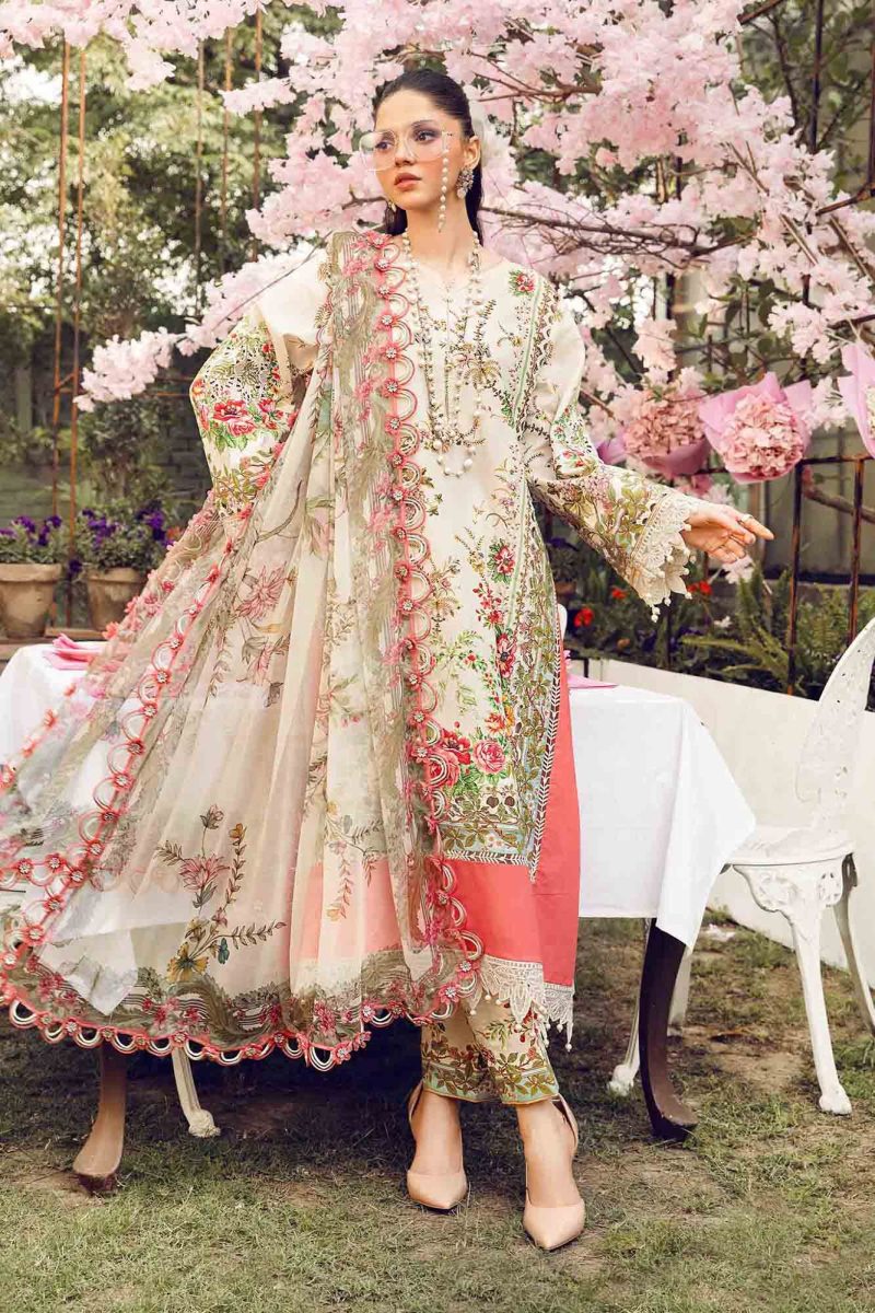 Embroidered Lawn Suit | MPT-2605-A | MARIA B