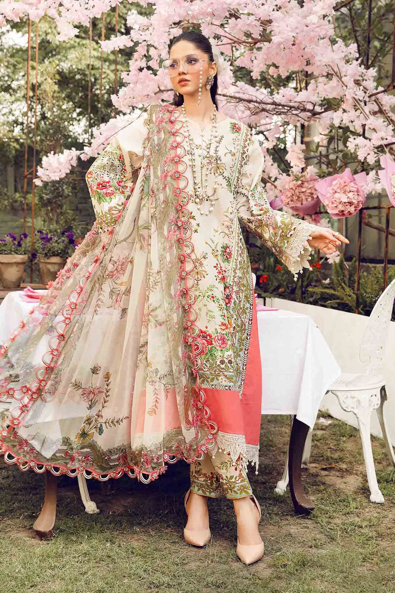 Embroidered Lawn Suit | MPT-2605-A | MARIA B