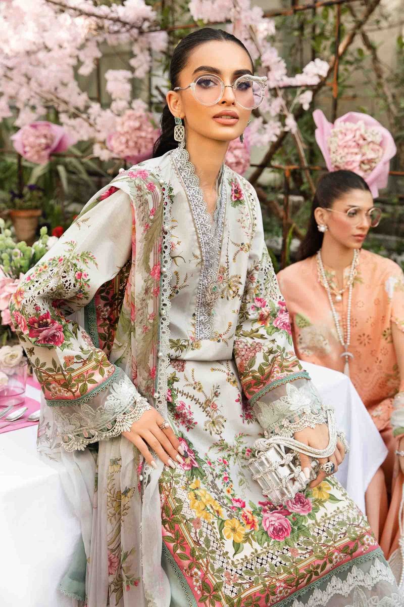 Embroidered Lawn Suit | MPT-2605-B | MARIA B