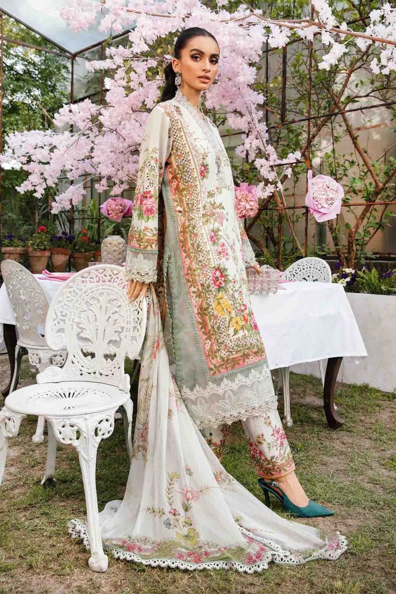 Embroidered Lawn Suit | MPT-2605-B | MARIA B