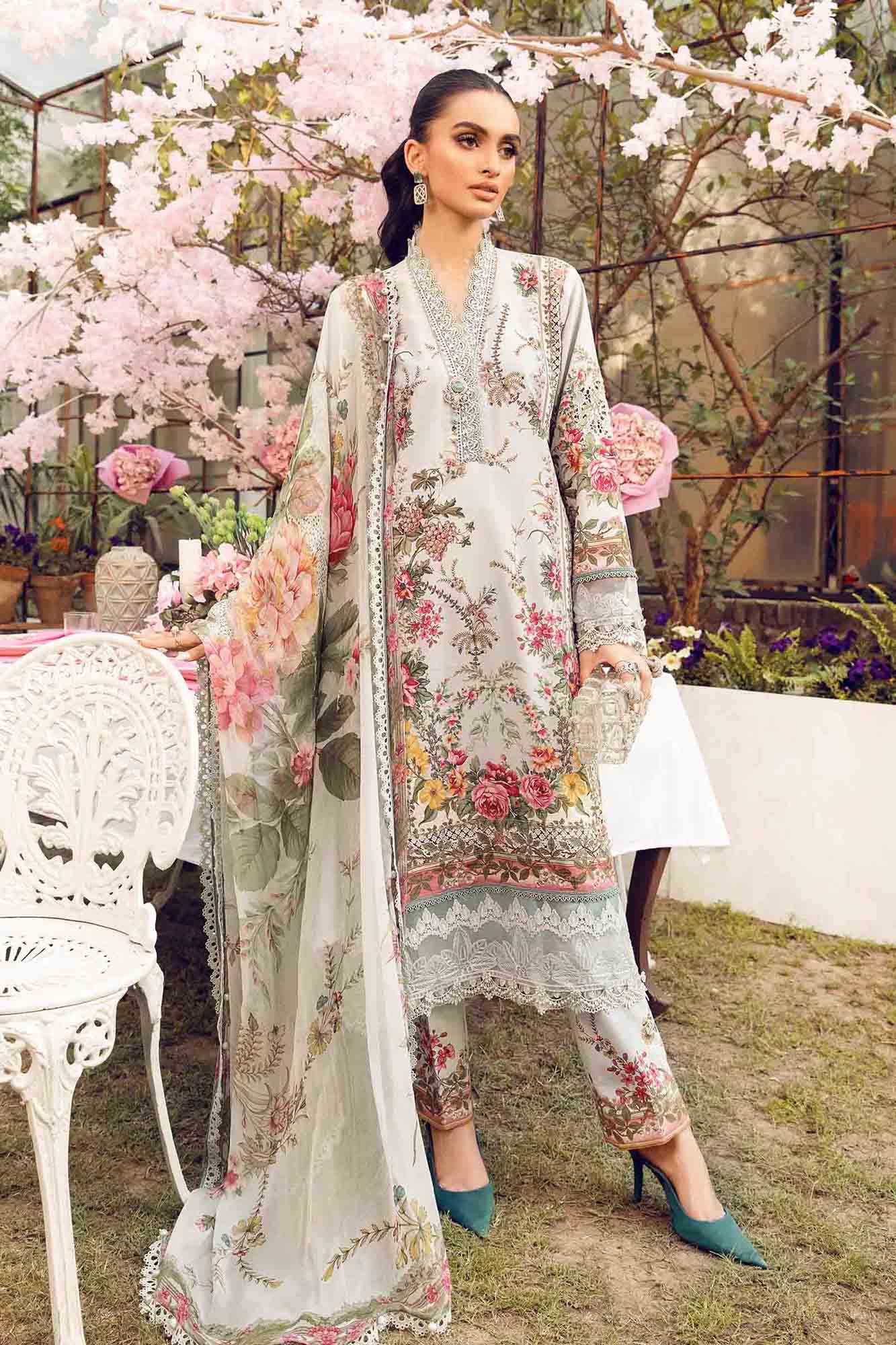 Embroidered Lawn Suit | MPT-2605-B | MARIA B