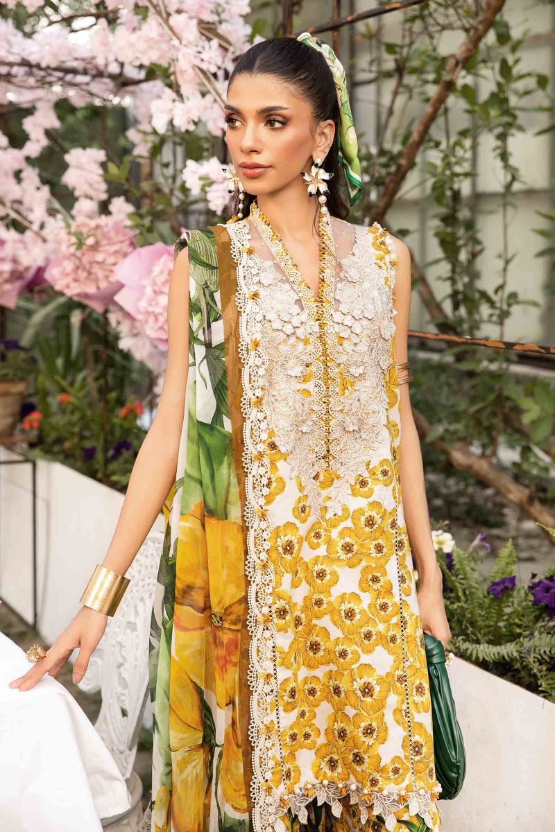 Embroidered Lawn Suit | MPT-2606-A | MARIA B