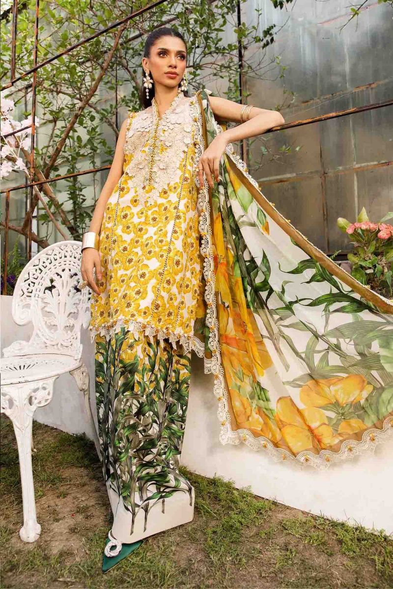 Embroidered Lawn Suit | MPT-2606-A | MARIA B