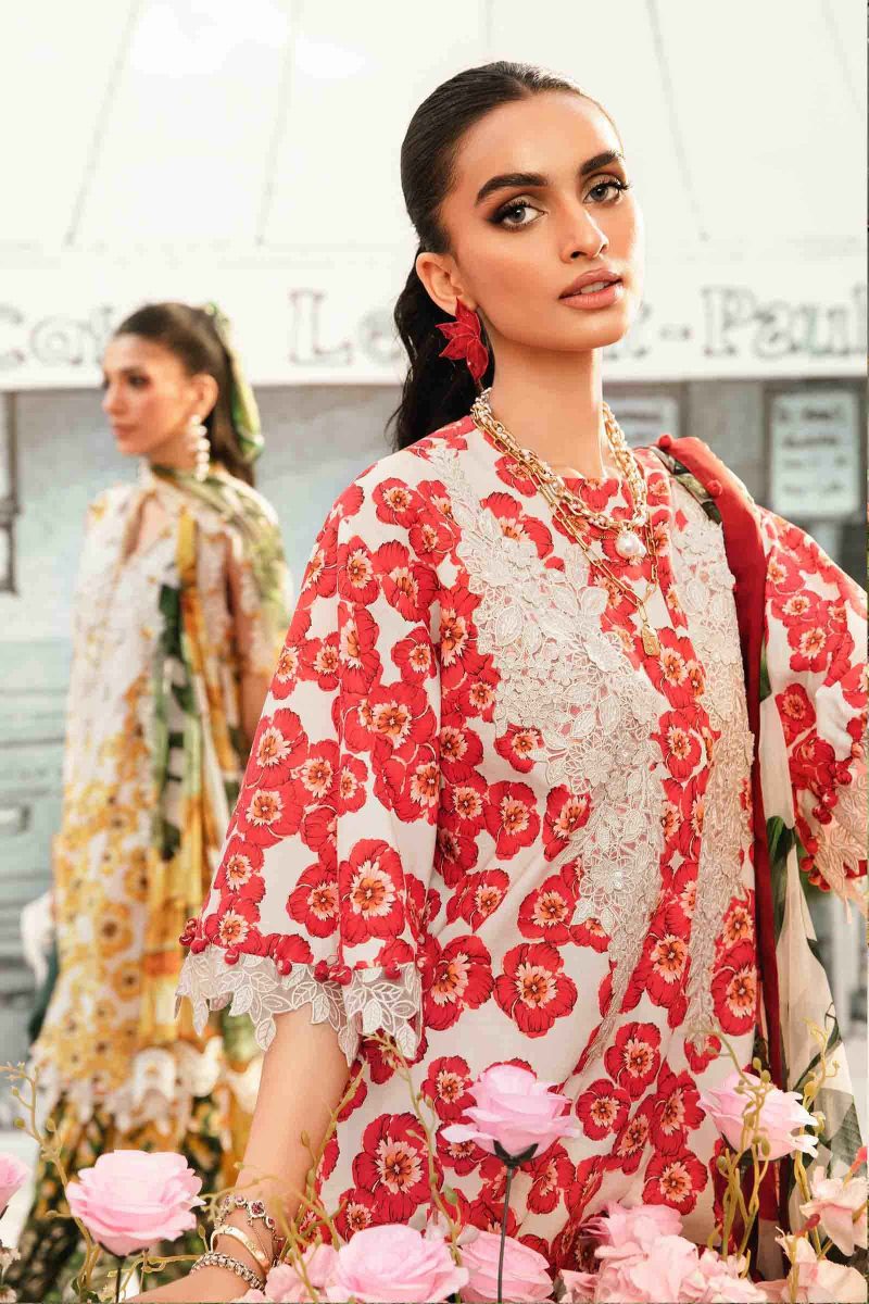 Embroidered Lawn Suit | MPT-2606-B | MARIA B