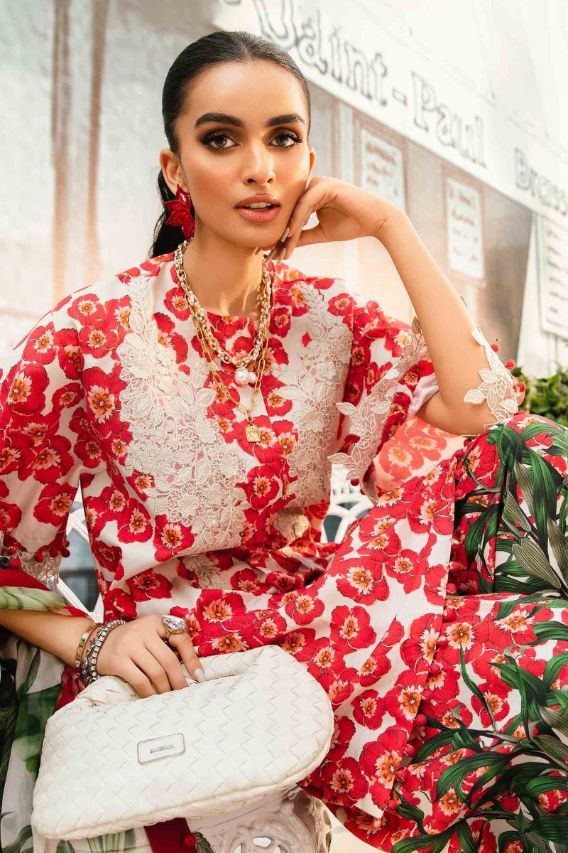 Embroidered Lawn Suit | MPT-2606-B | MARIA B