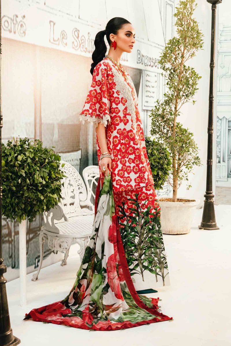 Embroidered Lawn Suit | MPT-2606-B | MARIA B