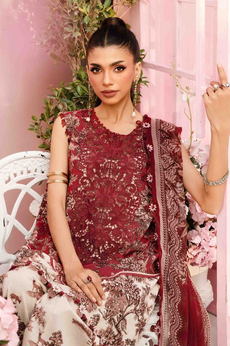 Embroidered Lawn Suit | MPT-2608-A | MARIA B