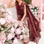 Embroidered Lawn Suit | MPT-2608-A | MARIA B