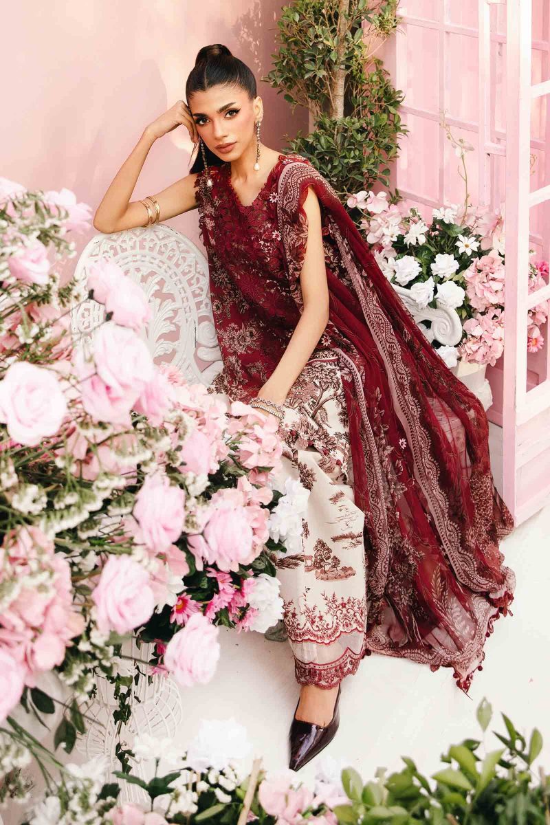 Embroidered Lawn Suit | MPT-2608-A | MARIA B