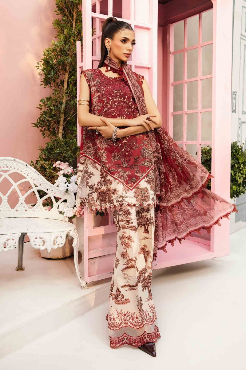 Embroidered Lawn Suit | MPT-2608-A | MARIA B