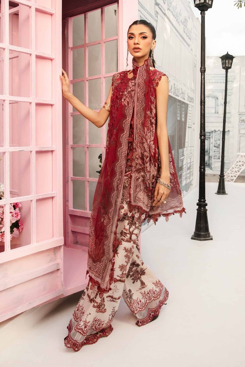Embroidered Lawn Suit | MPT-2608-A | MARIA B