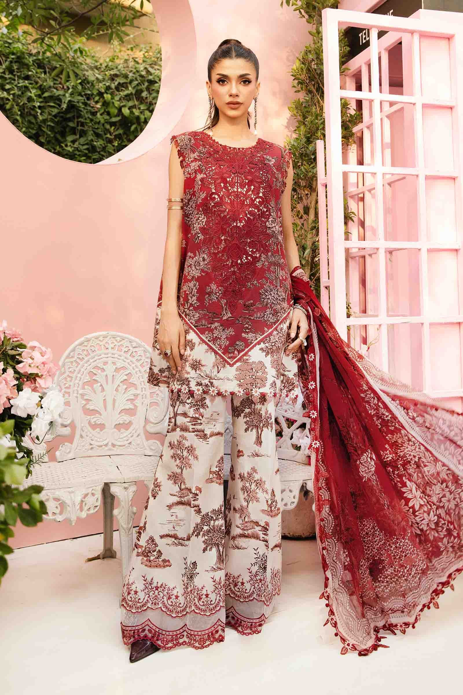 Embroidered Lawn Suit | MPT-2608-A | MARIA B