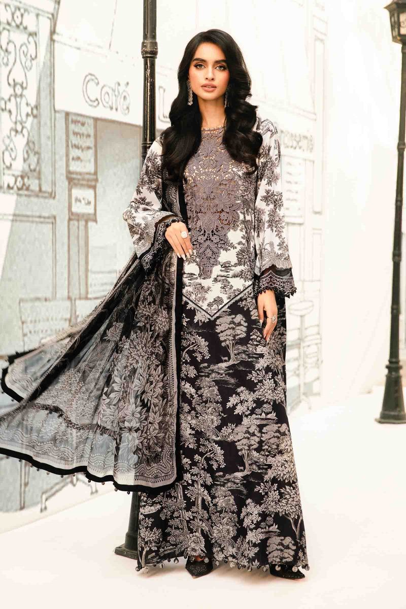 Embroidered Lawn Suit | MPT-2608-B | MARIA B