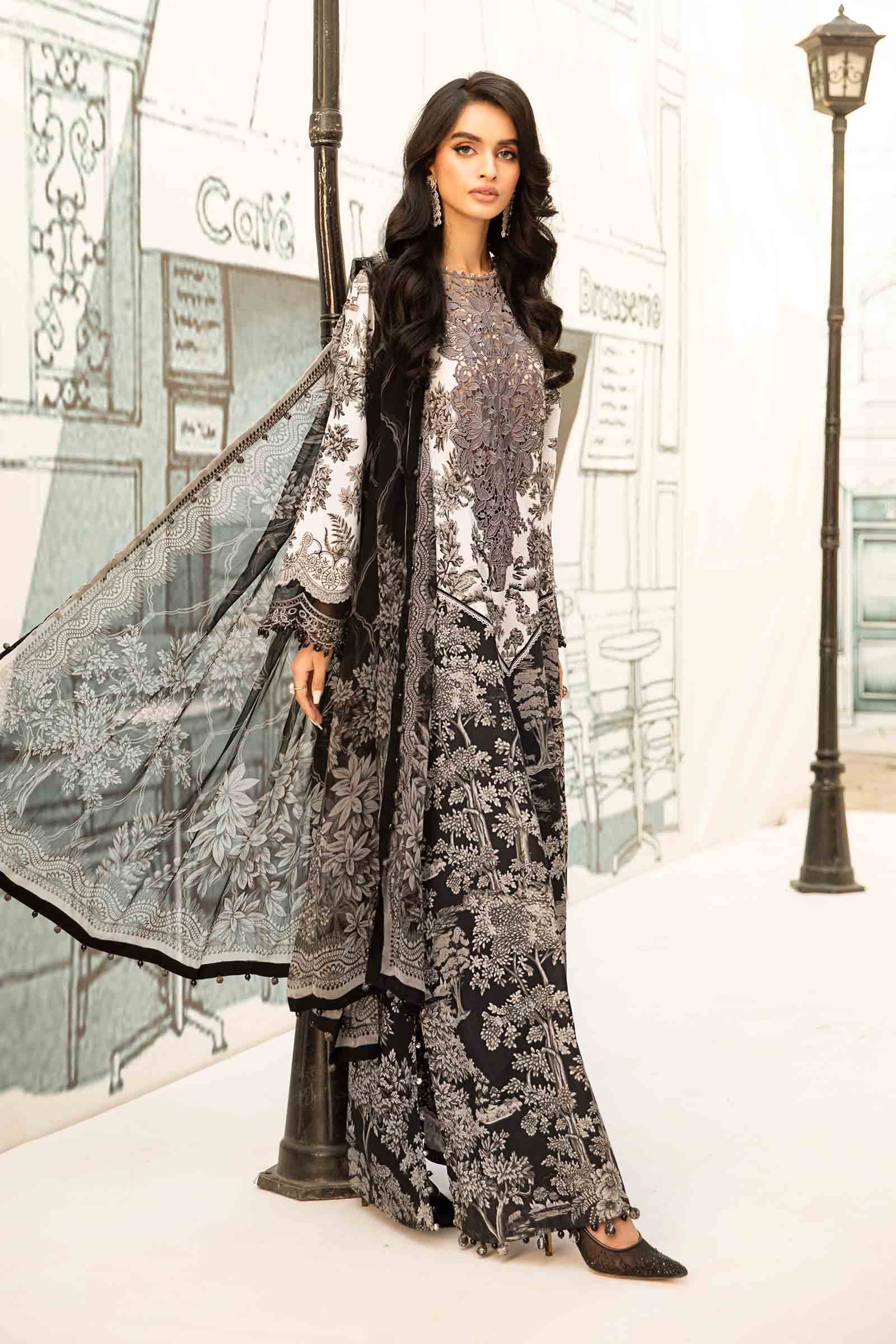 Embroidered Lawn Suit | MPT-2608-B | MARIA B