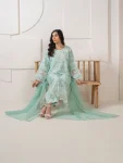 3 Piece Satin Embroidered | A1064SU-XSL-299 | Limelight