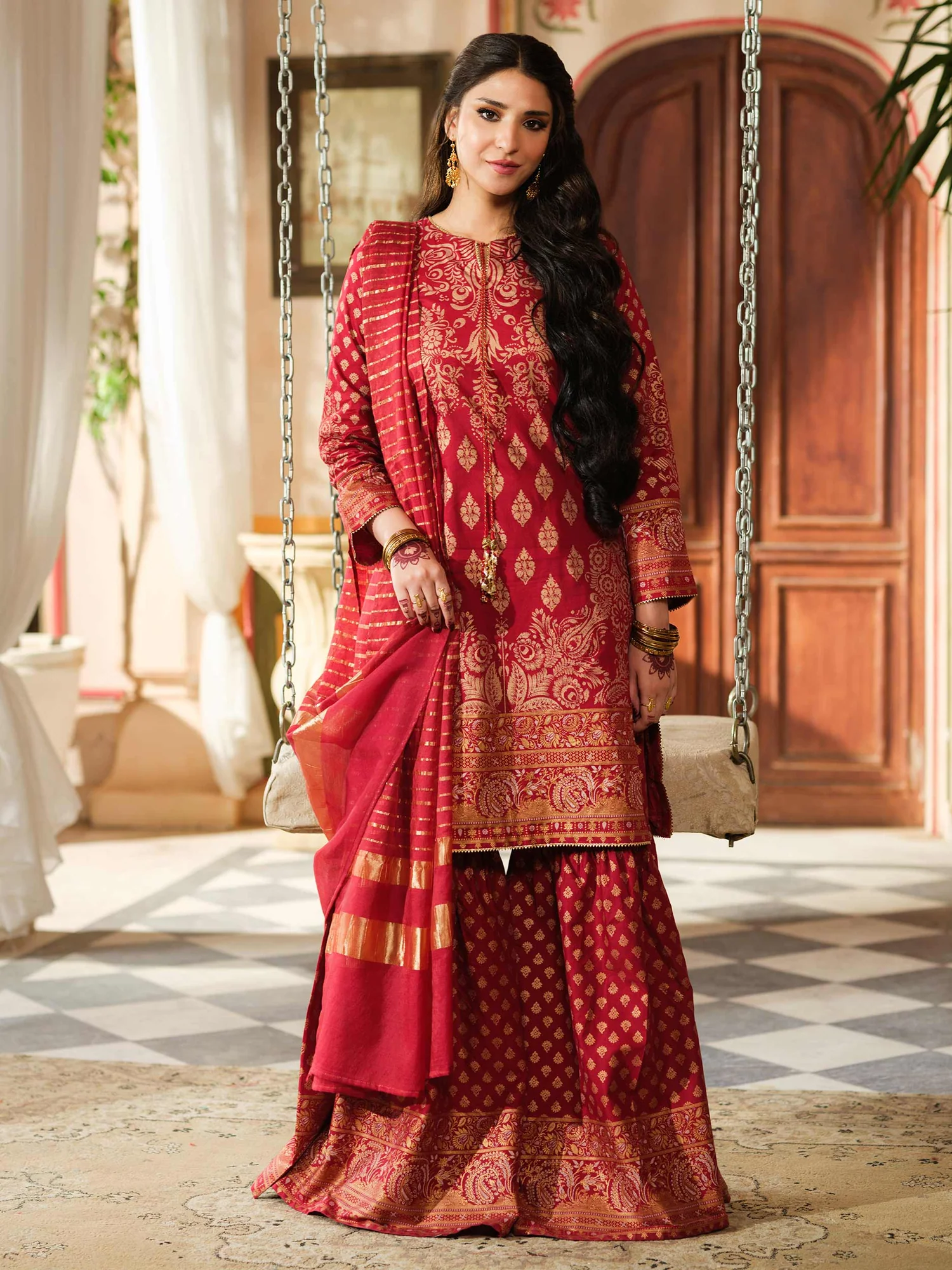3 Piece Lawn Paste Print | A1330SU-XSL-565 | Limelight