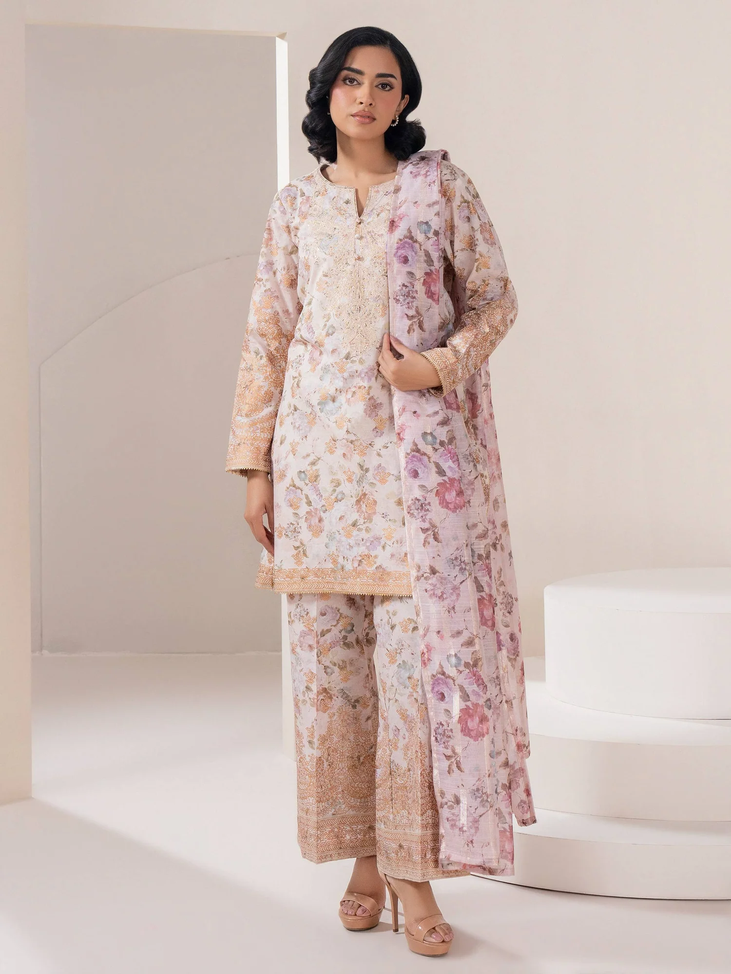 3 Piece Lawn Embroidered | A1351SU-SML-489 | Limelight