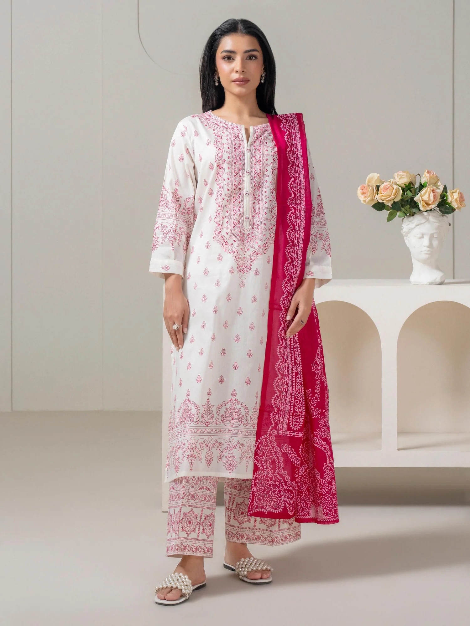 3 Piece Lawn Paste-Print | A1945SU-XSL-002 | Limelight