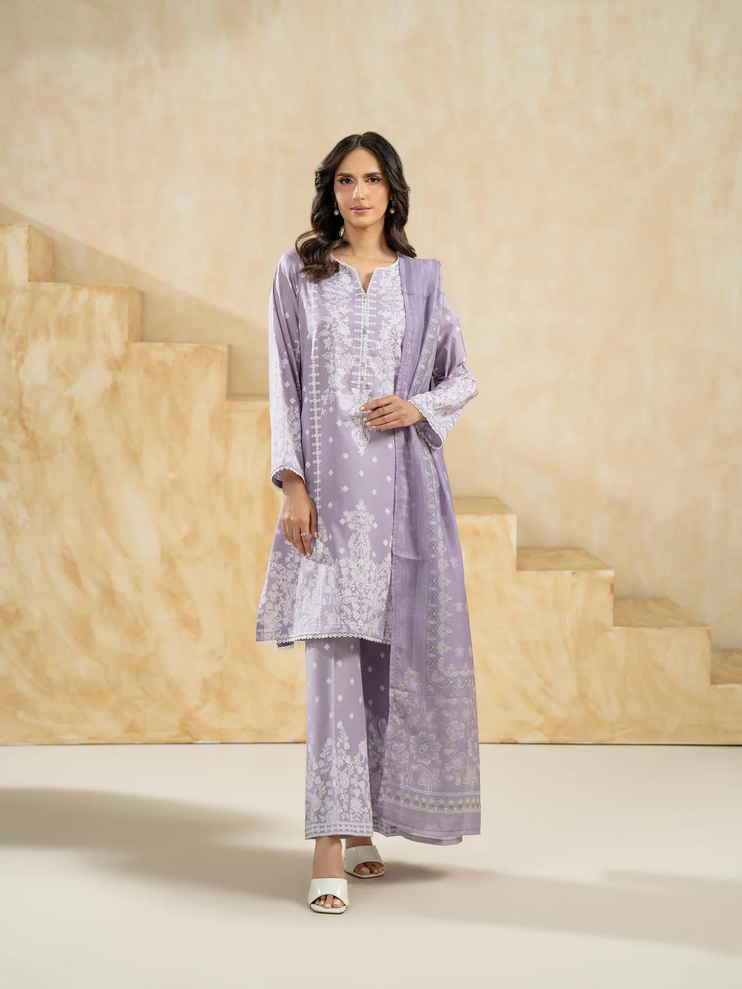 3 Piece Lawn Paste-Print | A1949SU-XSL-633 | Limelight