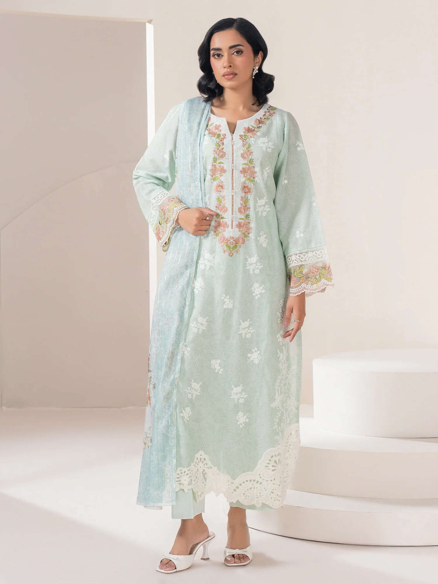 3 Piece Lawn Embroidered | A1970SU-XSL-329 | Limelight