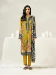 3 Piece Cambric Embroidered | A2053SU-XSL-374 | Limelight