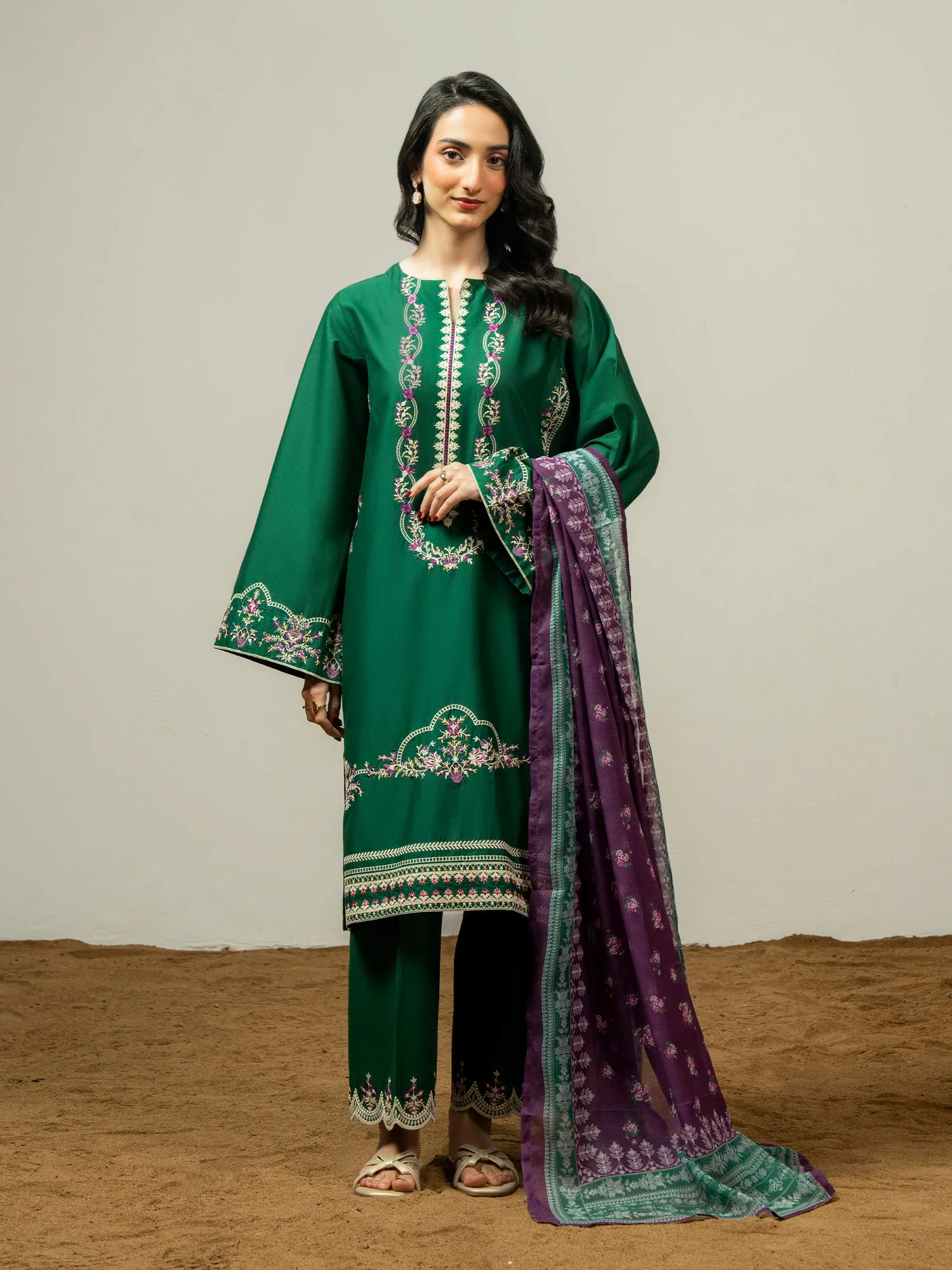 3 Piece Lawn Suit-Embroidered | A2442SU-XSL-227 | Limelight