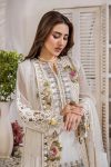 Cotton Chikan 3D embroidered, Crochet | F-164 | Khudabaksh