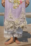 Cotton Chikan Lavender 3D embroidered | F-164 | Khudabaksh