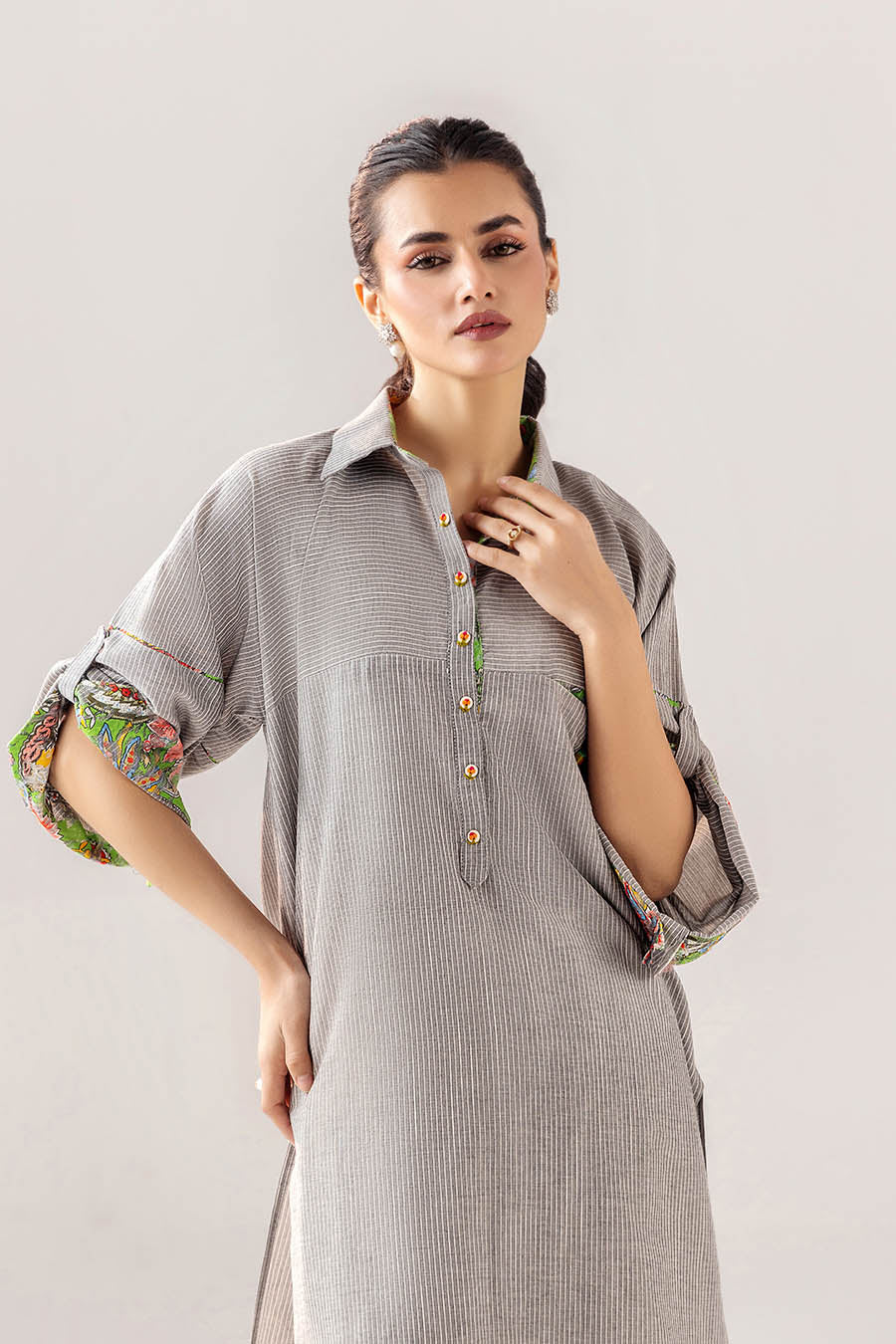 Cloud Grey dyed cotton | F-188 | Khudabaksh