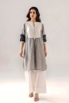 Grey-White Dyed Pure Cotton | F-191 | Khudabaksh