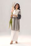 Grey-White Dyed Pure Cotton | F-191 | Khudabaksh