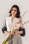 Grey-White Dyed Pure Cotton | F-191 | Khudabaksh