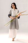 Grey-White Dyed Pure Cotton | F-191 | Khudabaksh
