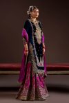 Black Magenta Velvet Embroidered | P-292 | Khudabaksh