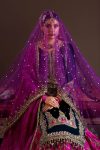 Black Magenta Velvet Embroidered | P-292 | Khudabaksh