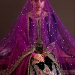 Black Magenta Velvet Embroidered | P-292 | Khudabaksh