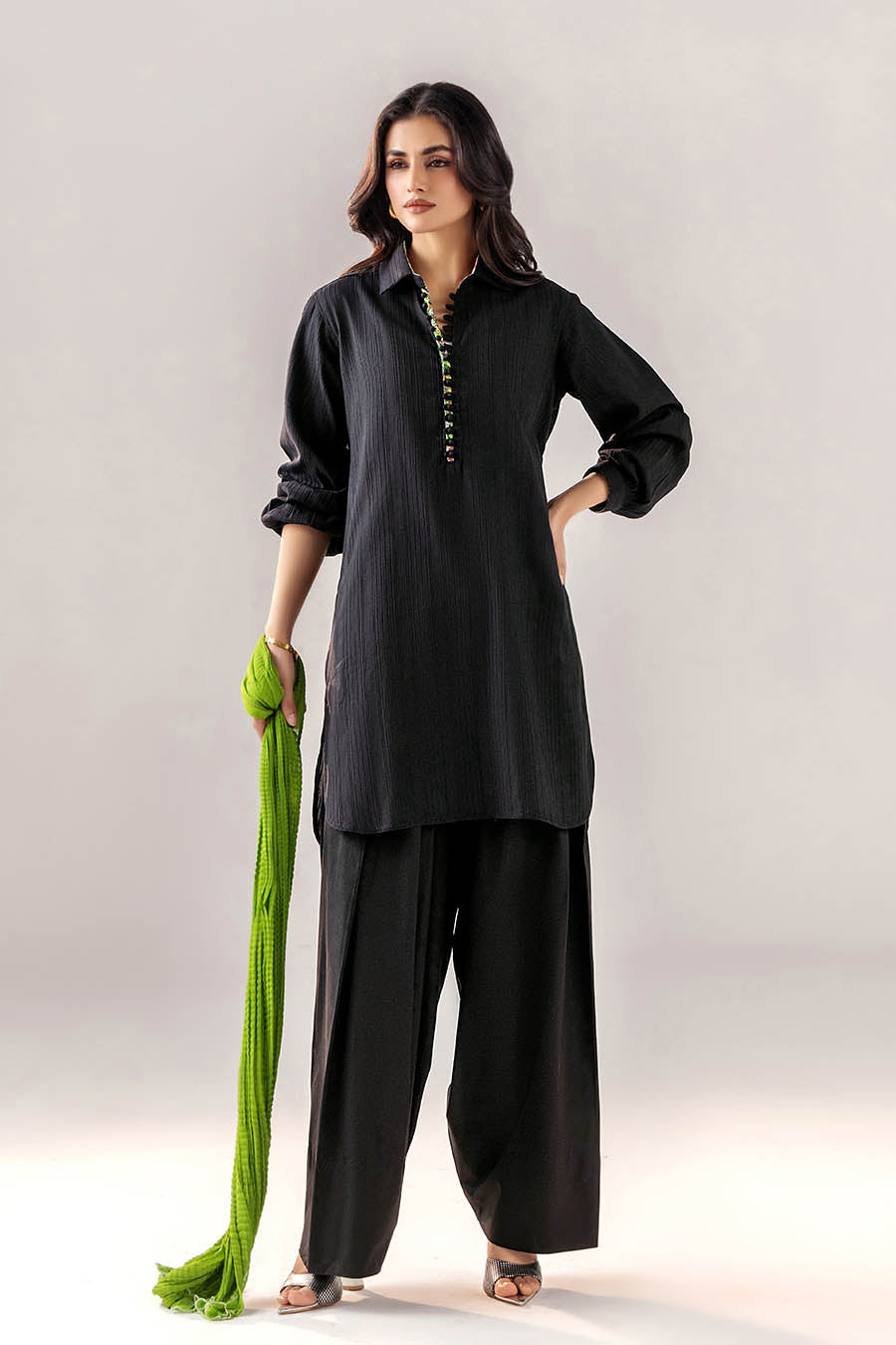 Black Khaadi Doria Cotton | F-189 | Khudabaksh