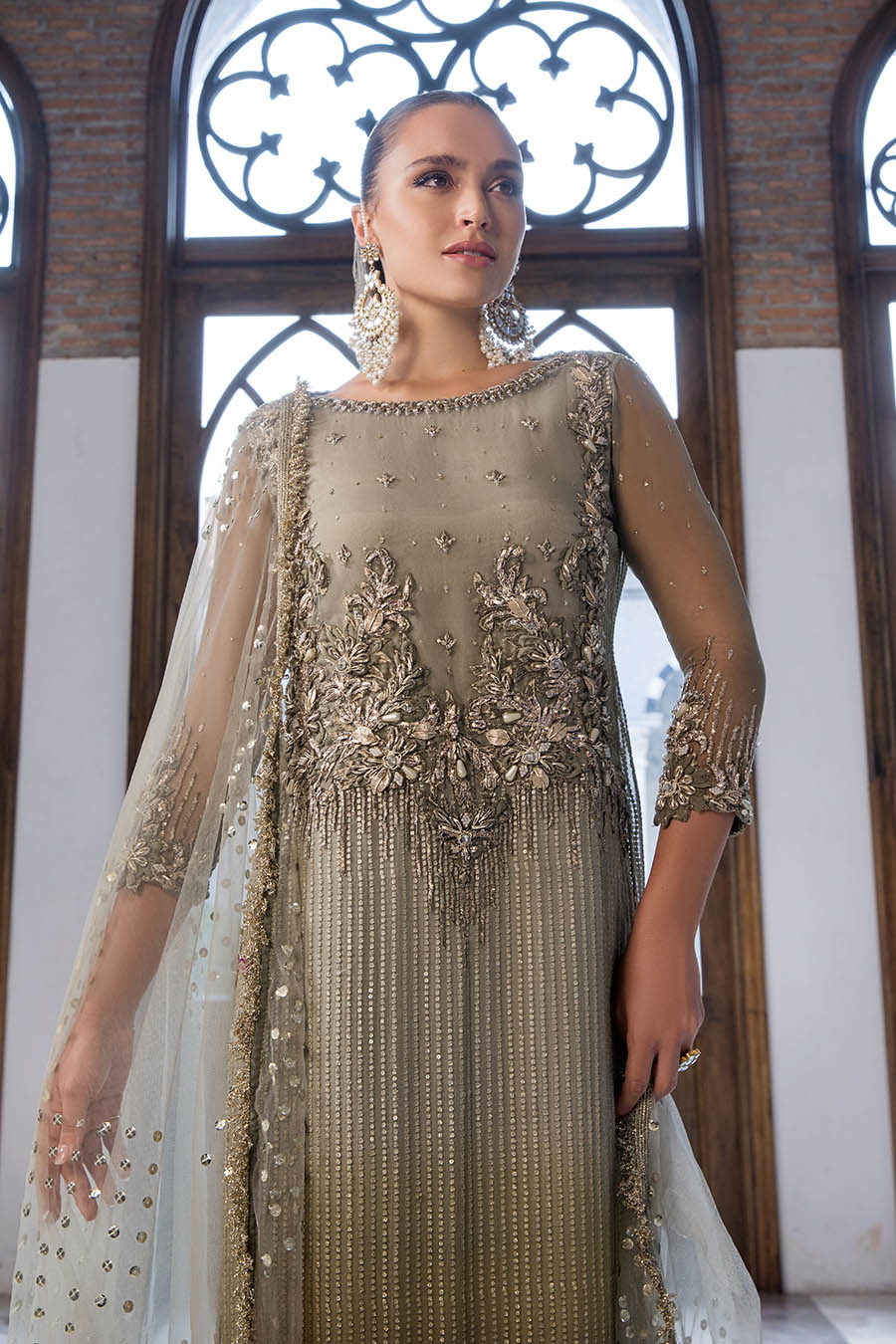 Shimming Ginger Chiffon | P-282 | KHUDABAKSH