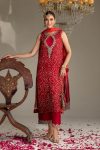 Red Chiffon Chunnari | P-285 | Khudabaksh