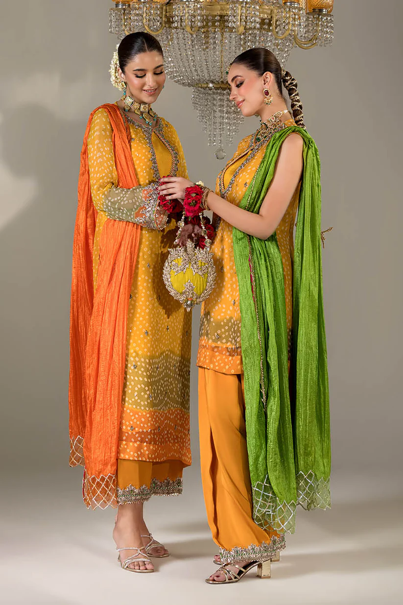 Red Chiffon Chunnari | P-285 | Khudabaksh