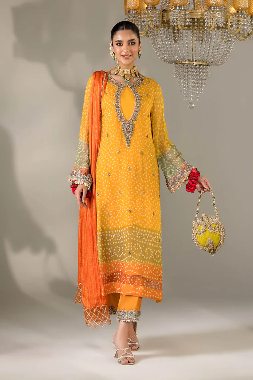 Red Chiffon Chunnari | P-285 | Khudabaksh