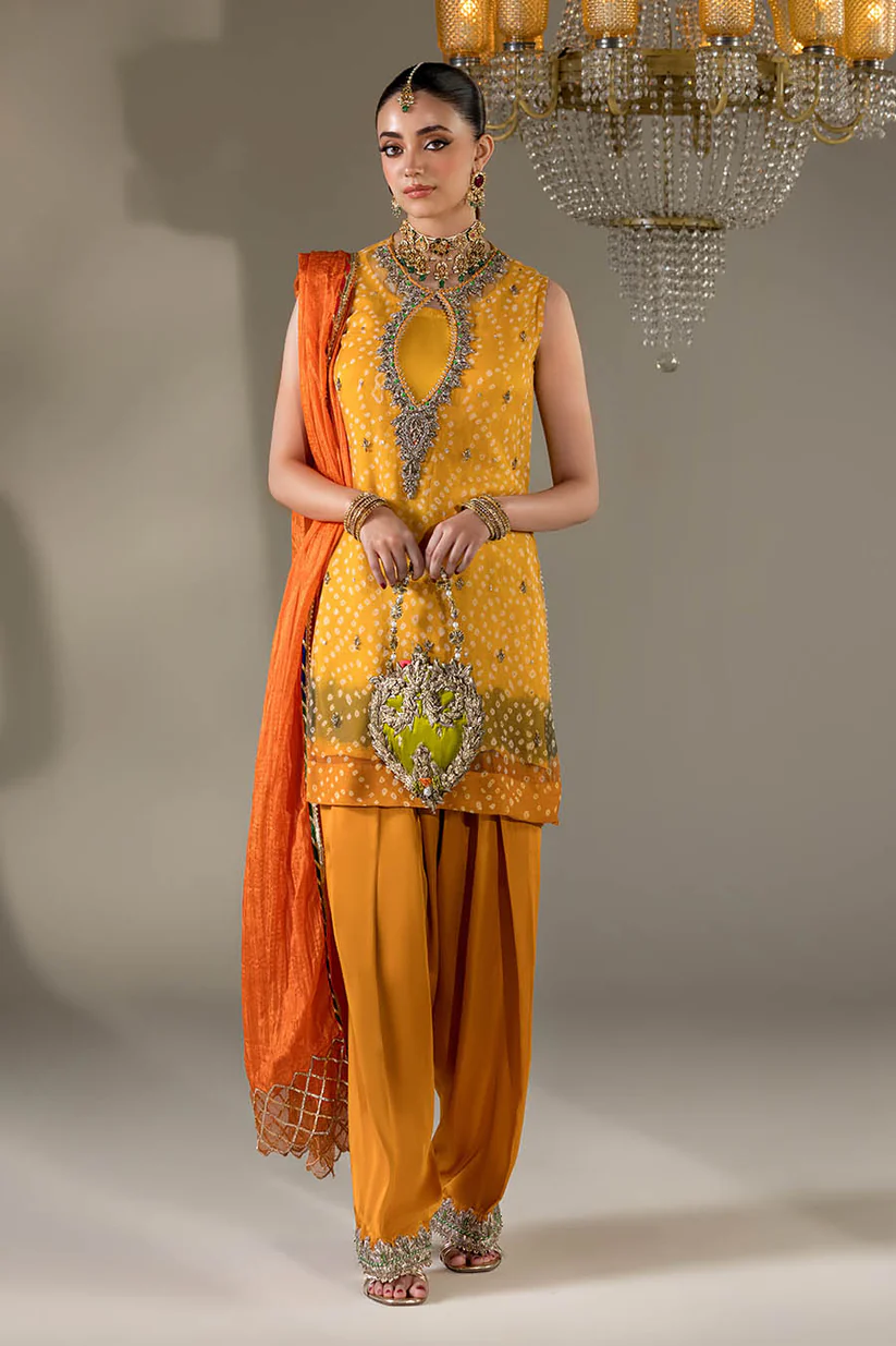 Red Chiffon Chunnari | P-285 | Khudabaksh