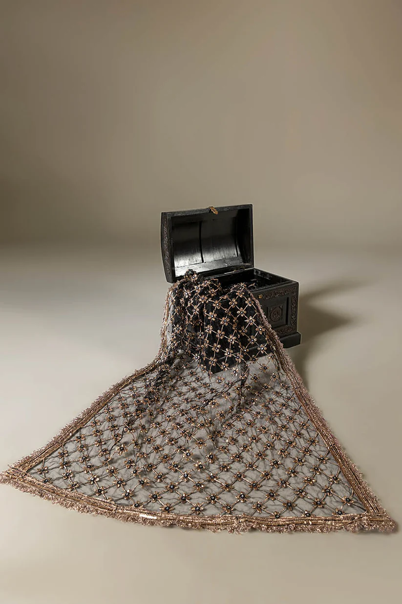 Black DUPATTA | P-287 | Khudabaksh